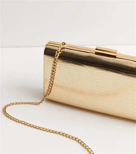 gold metallic box clutch bag|gold metallic evening bag.